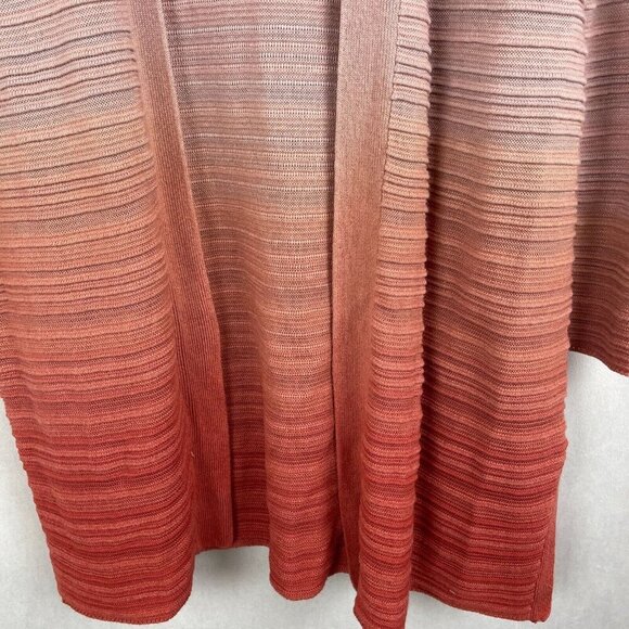 Chicos Womens Cardigan Sweater Size S Ombre Pink Long Sleeve Open Front - Picture 5 of 6